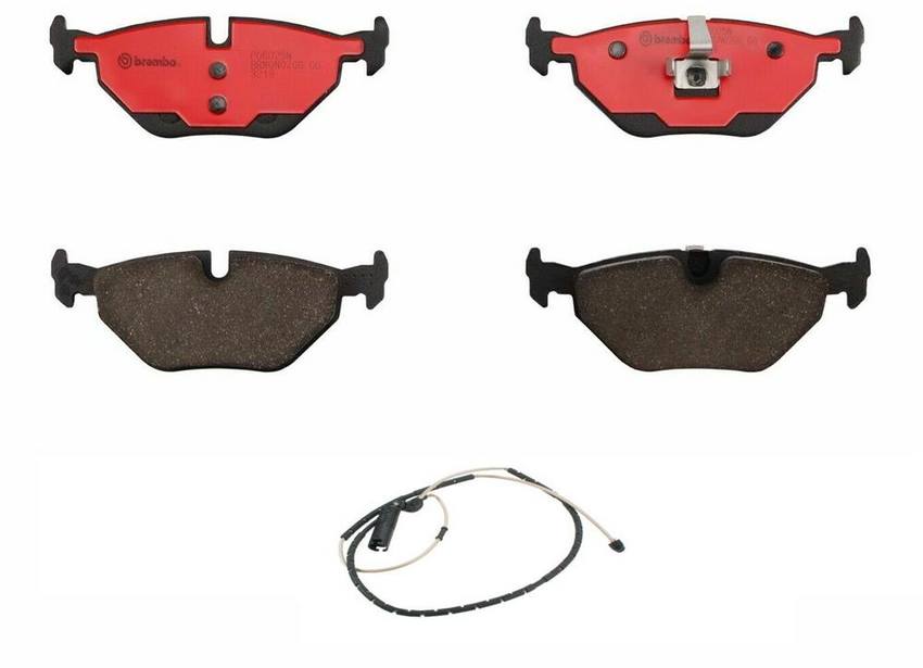 Brembo BMW Brakes Kit - Pads Rear (Ceramic) (with Sensor) 34216778168 - Brembo 2377328KIT